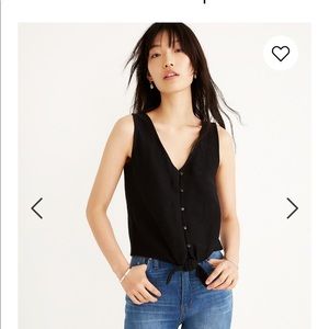 Madewell Size S - Texture & Thread Tie Button Top